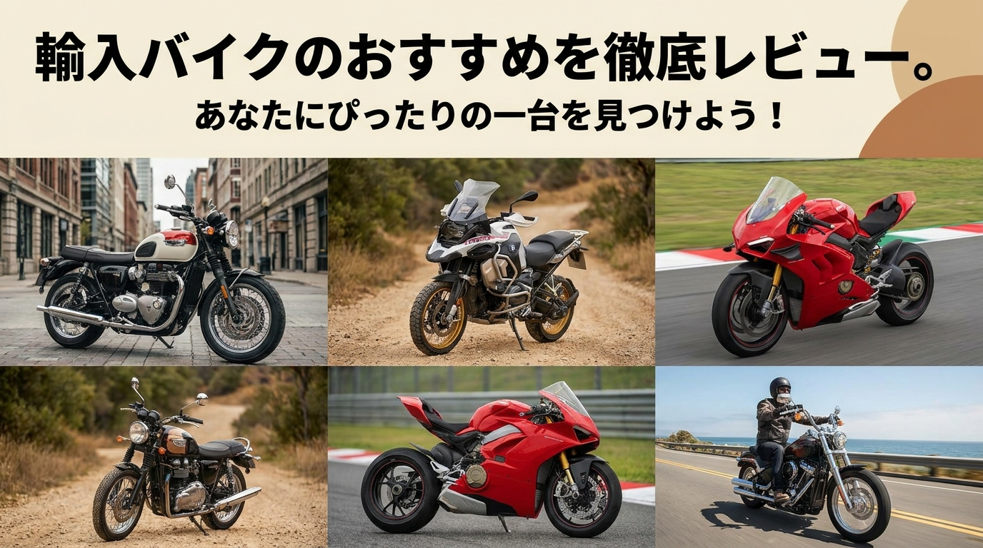 輸入バイクのおすすめを徹底レビュー。あなたにぴったりの一台を見つけよう!