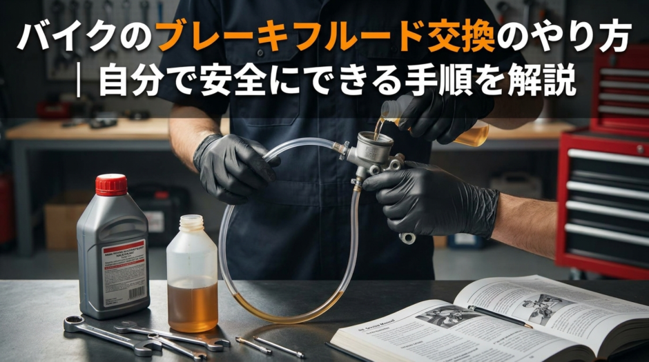 バイクのブレーキフルード交換のやり方｜自分で安全にできる手順を解説