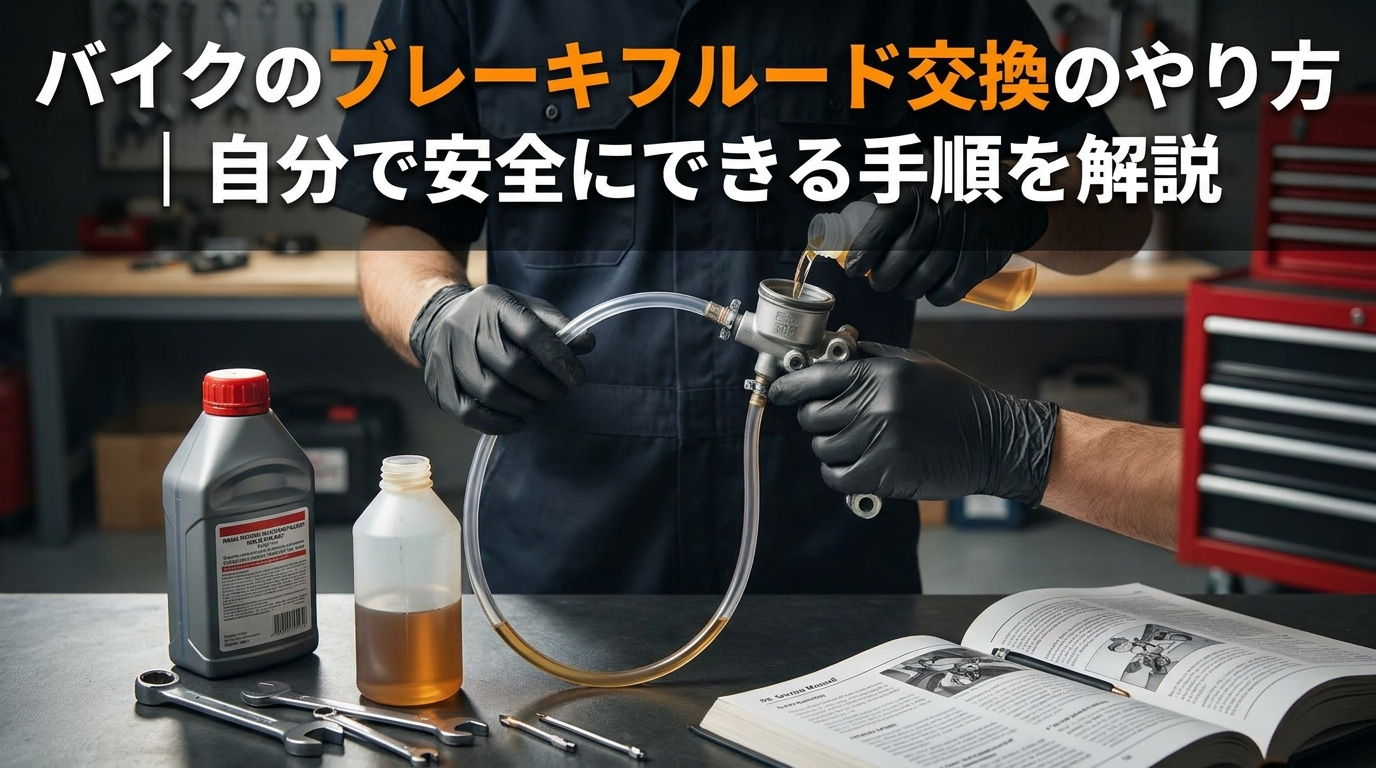 バイクのブレーキフルード交換のやり方｜自分で安全にできる手順を解説