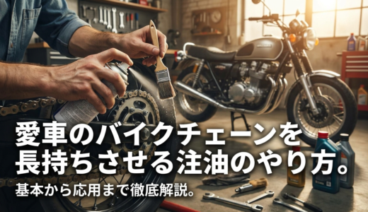 愛車のバイクチェーンを長持ちさせる注油のやり方。基本から応用まで徹底解説。