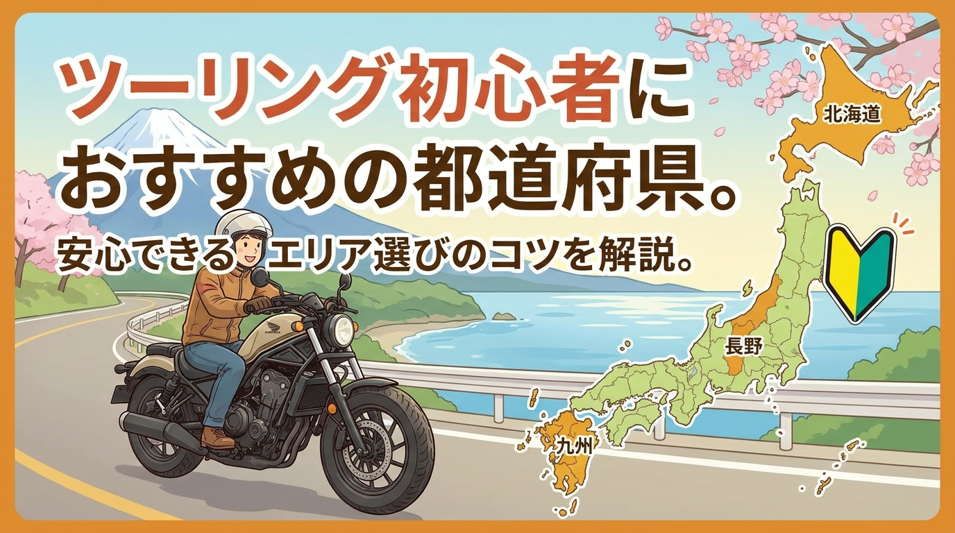 ツーリング初心者におすすめの都道府県。安心できるエリア選びのコツを解説。