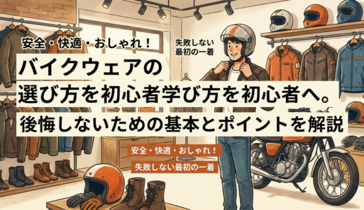 バイクウェアの選び方を初心者へ。後悔しないための基本とポイントを解説