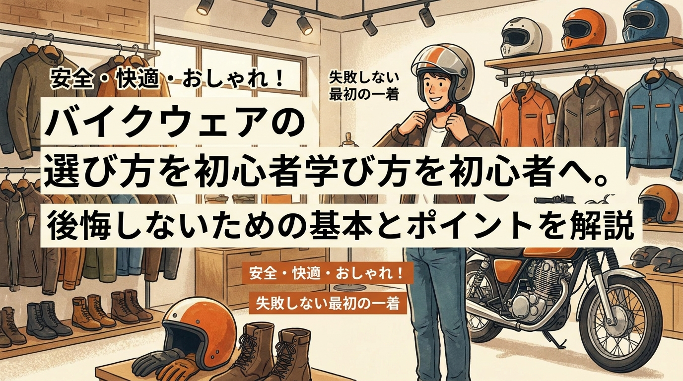 バイクウェアの選び方を初心者へ。後悔しないための基本とポイントを解説