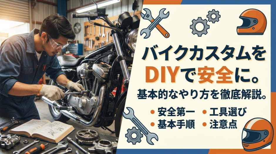 バイクカスタムをDIYで安全に。基本的なやり方を徹底解説。