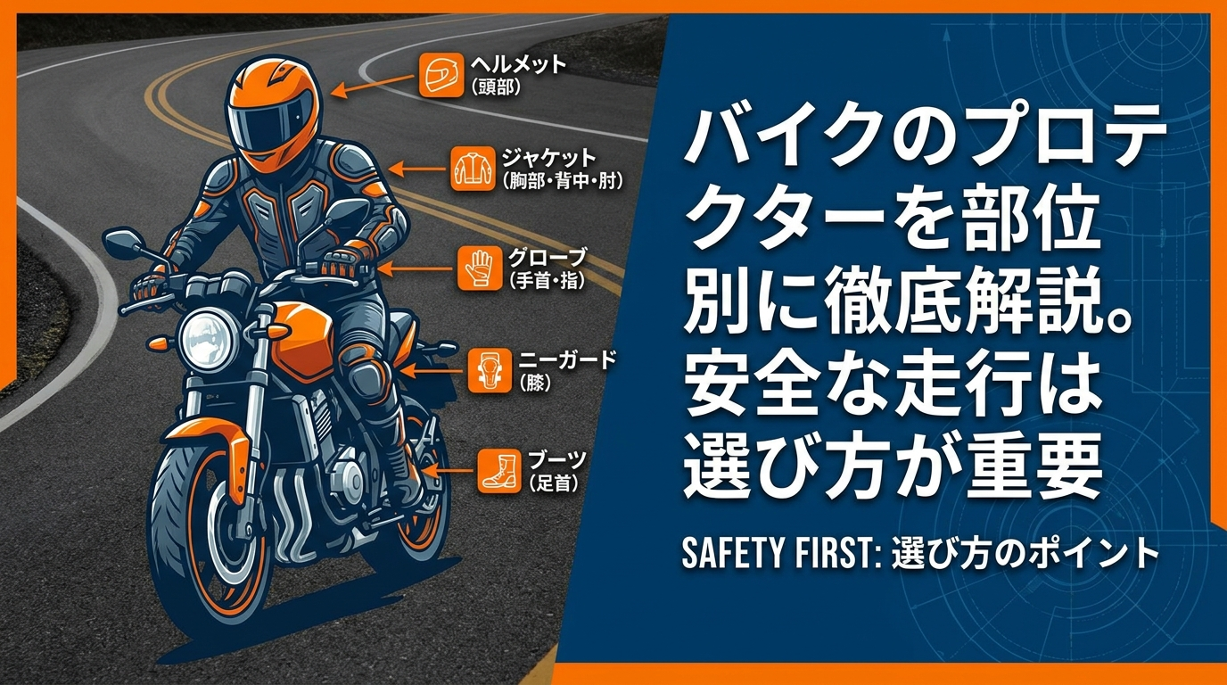 バイクのプロテクターを部位別に徹底解説。安全な走行は選び方が重要