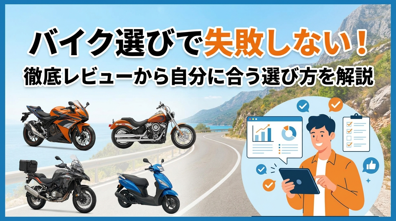 バイク選びで失敗しない！徹底レビューから自分に合う選び方を解説