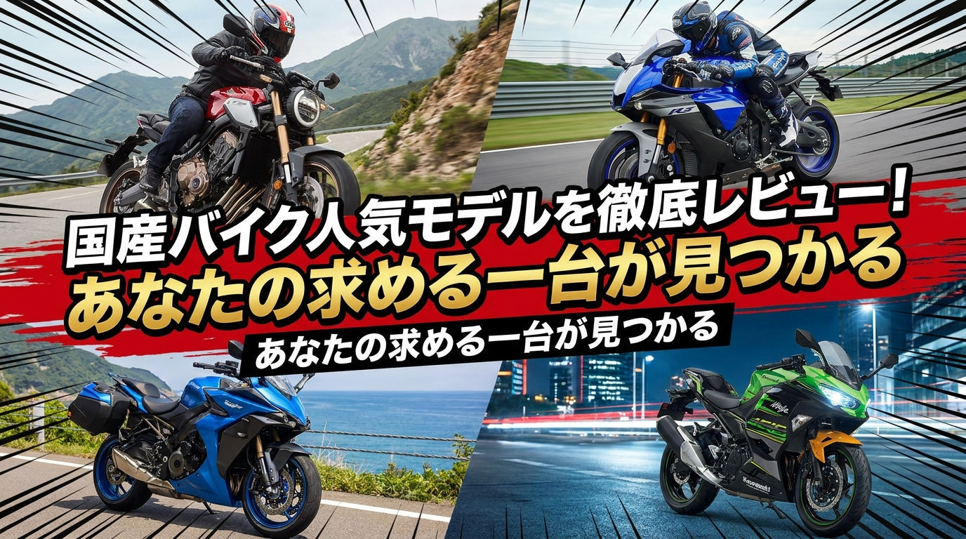 国産バイク人気モデルを徹底レビュー!あなたの求める一台が見つかる