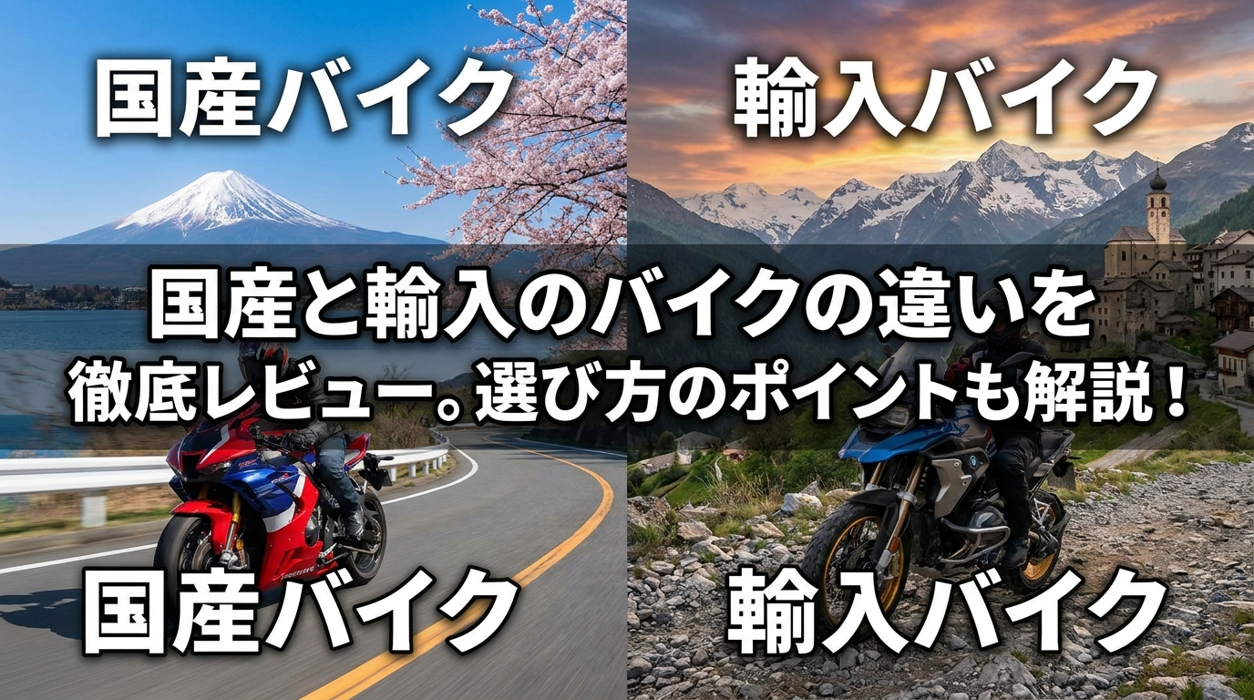 国産と輸入のバイクの違いを徹底レビュー。選び方のポイントも解説!