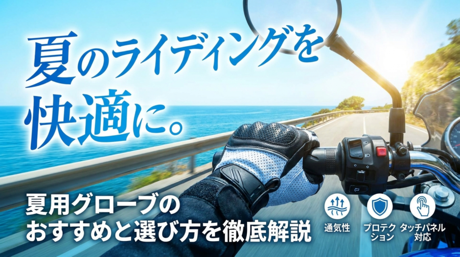 夏のライディングを快適に。夏用グローブのおすすめと選び方を徹底解説
