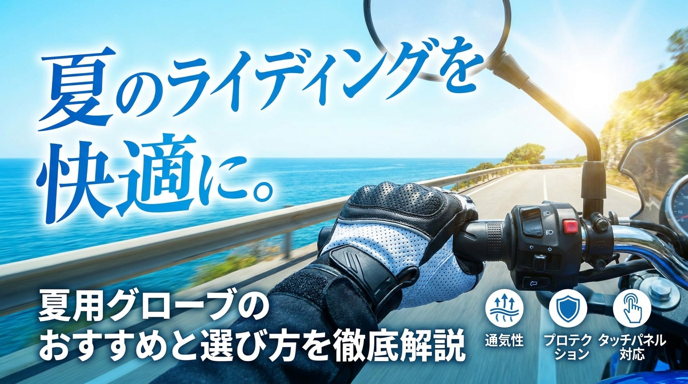夏のライディングを快適に。夏用グローブのおすすめと選び方を徹底解説
